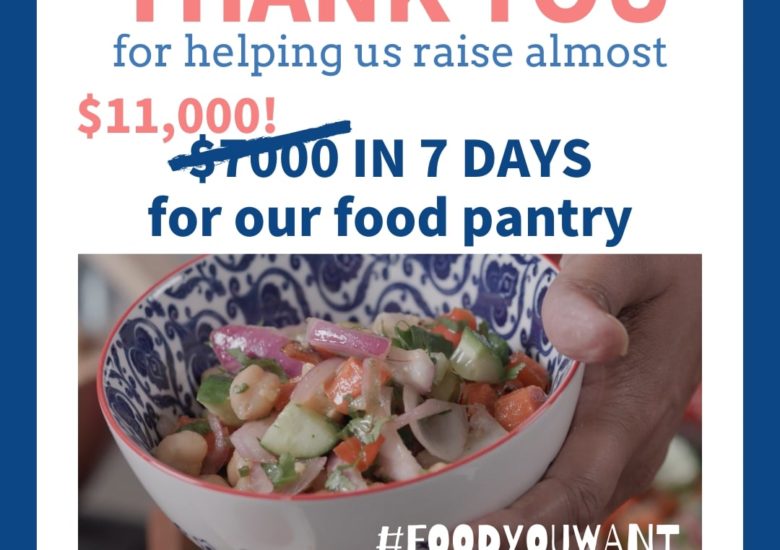 #FoodYouWant Goal Reached!