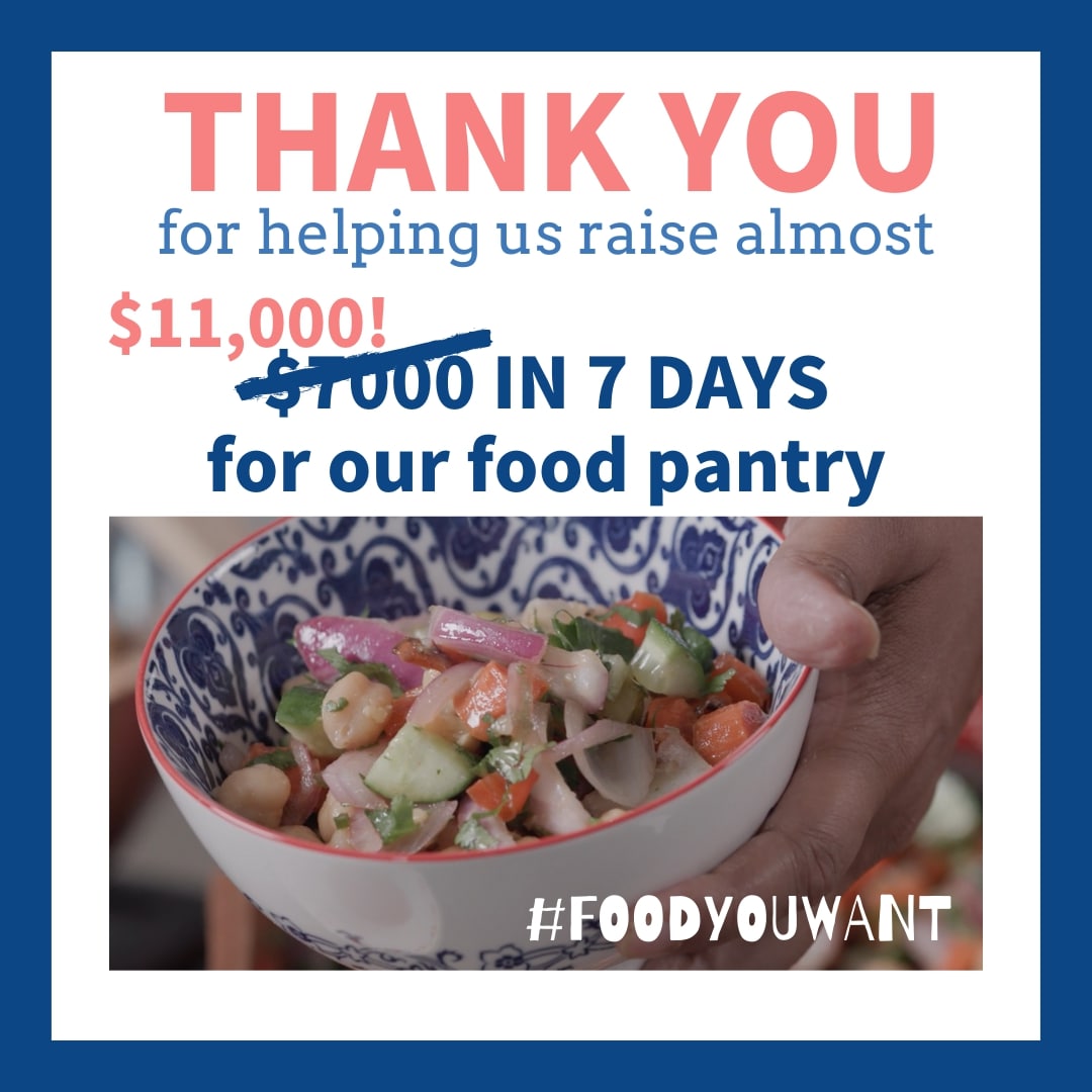 #FoodYouWant Goal Reached!