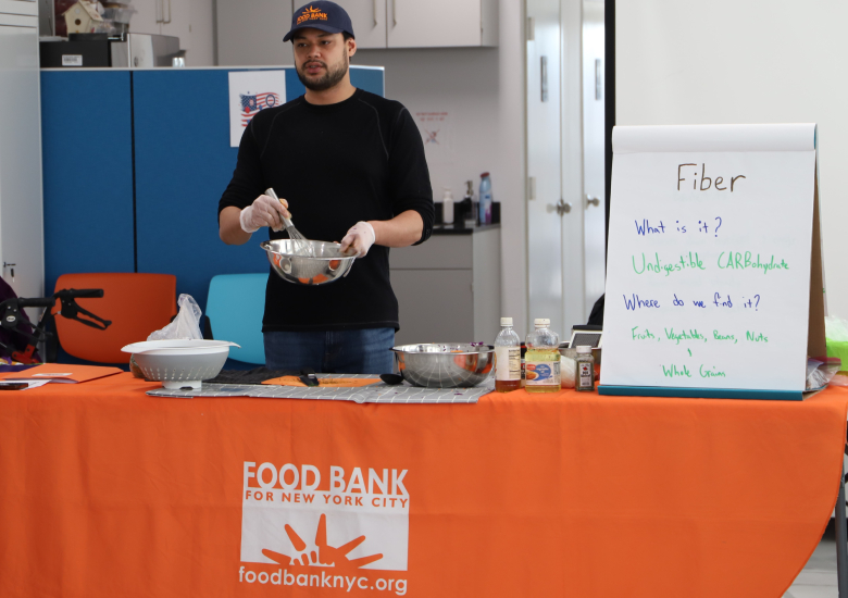 SACSS Monthly Nutrition Workshops with Food Bank NYC concludes with cooking demonstration