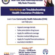 Community Health Workshop with Assembly Member Nily Rozic