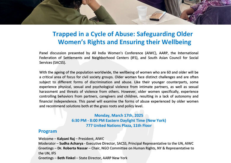 Trapped in a Cycle of Abuse: Safeguarding Older Women’s Rights and Ensuring their Wellbeing
