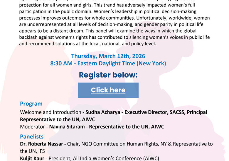 Combating the Global Backlash against Women: Key Strategies for Full Participation in Public Life