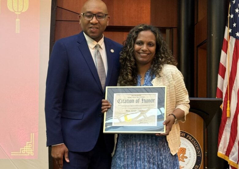SACSS Director Mary Archana Fernandez Receives Citation of Honor from Queens Borough President